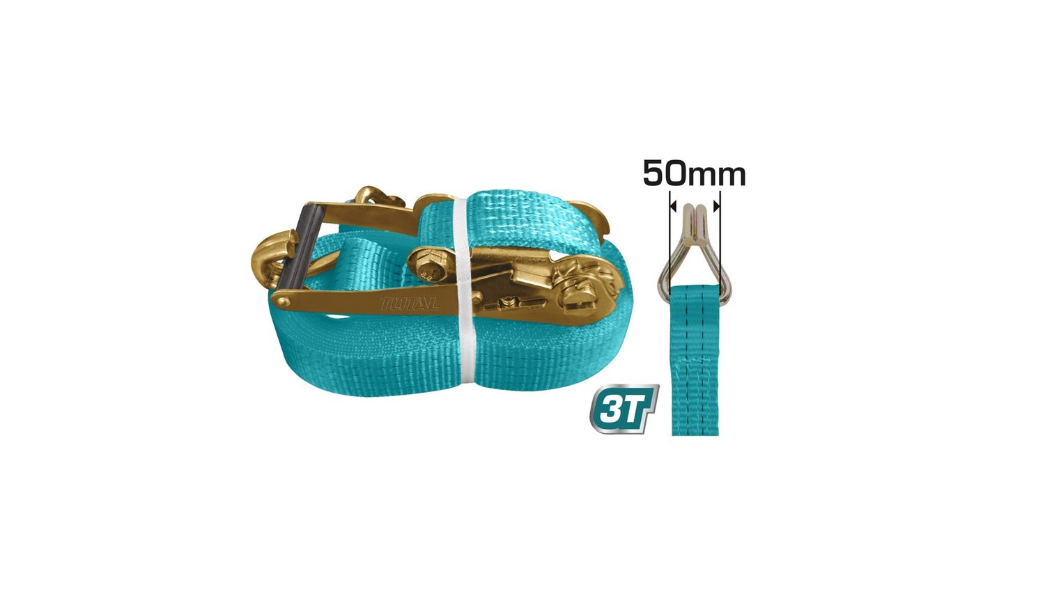 20'X2"X6600LB Ratchet Tie-Down Strap