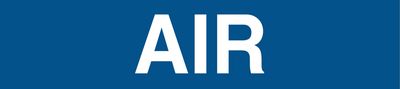 2" x 54' AIR Pipe Marker Tape - White/Blue PMR1012F INCOM