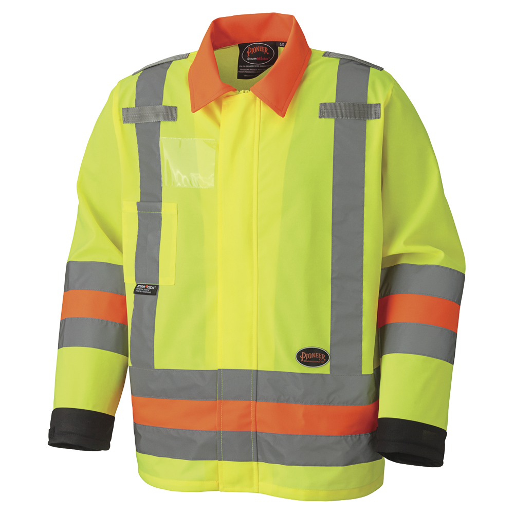 Quebec Hi-Viz Breathable Traffic Safety Jacket - Tricot Poly - MTQ Approved | Pioneer 6007 Pioneer