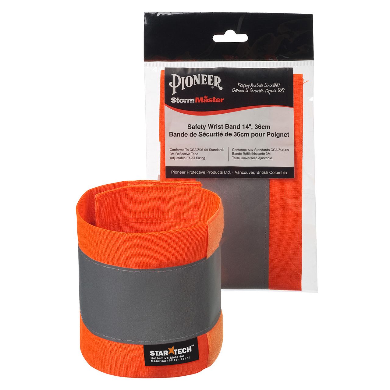 Adjustable Hi-Vis Safety Arm Band  CSA, 1 Pair Pioneer 140