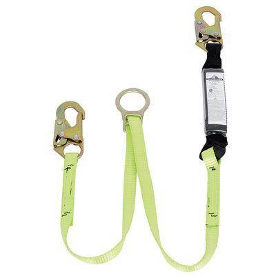 Shock Absorbing Lanyard - SP - Single Leg - Snap Hooks &amp; Tie Back - 110 - 220 Lb Capacity