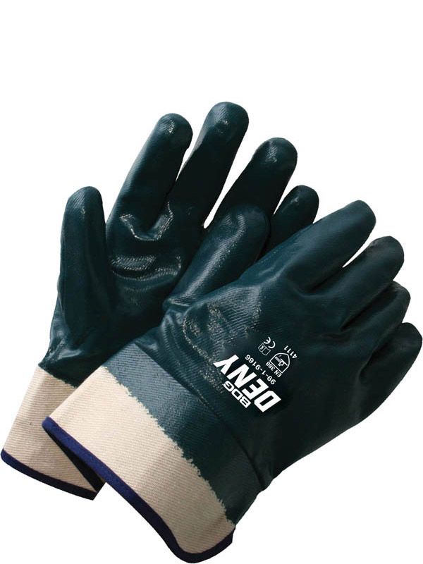 Deny Coated Nitrile Blue Safety Cuff Fully Coated - Pack of 12 | Bob Dale Gloves 99-1-9166 Bob Dale…