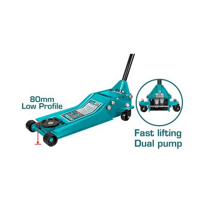 3Ton Low Profile Hydraulic Floor Jack THT10834 Total Tools Canada