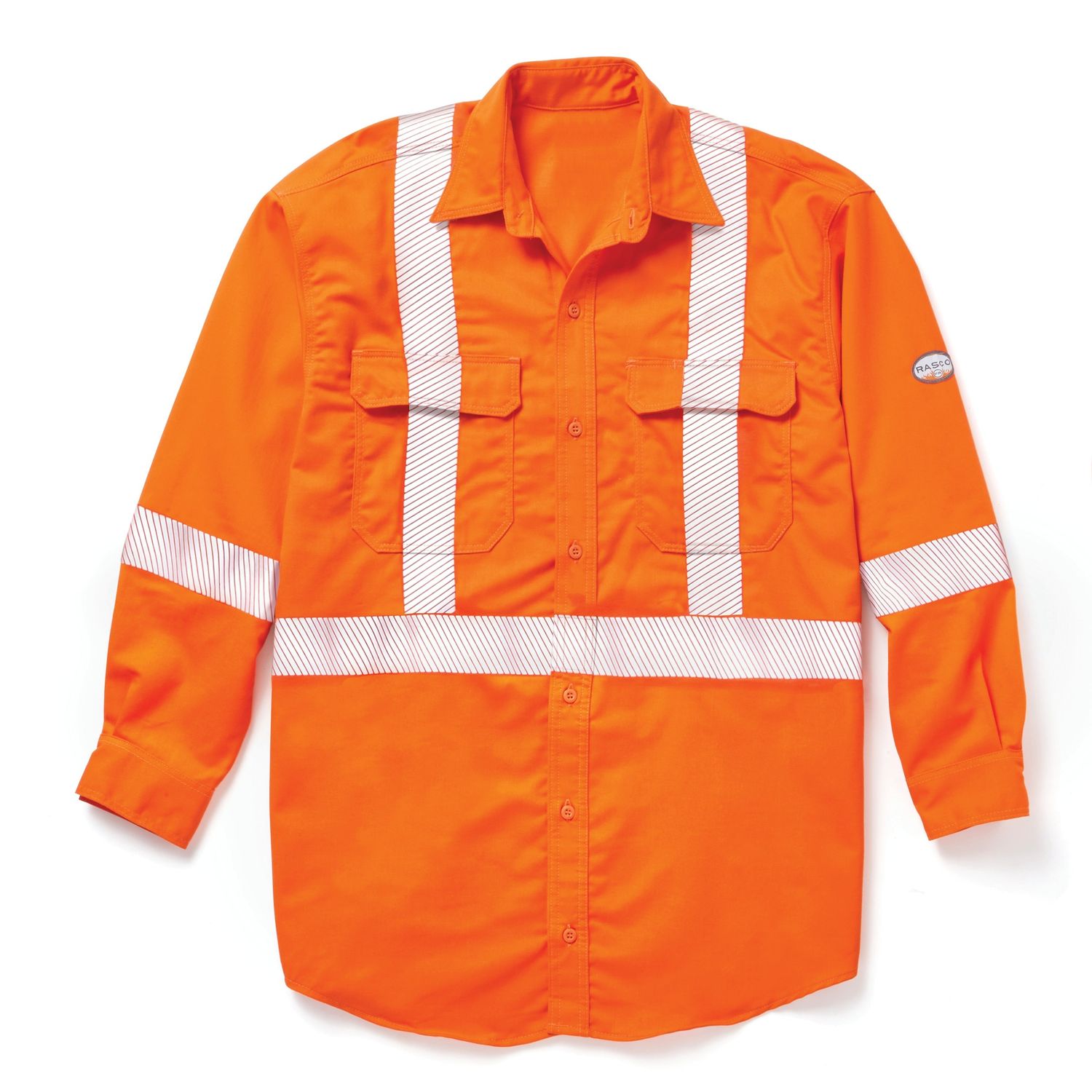 FR Women's Hi Vis GlenGuard Orange Uniform Shirt with CSA Segmented FR9536OH Rasco FR