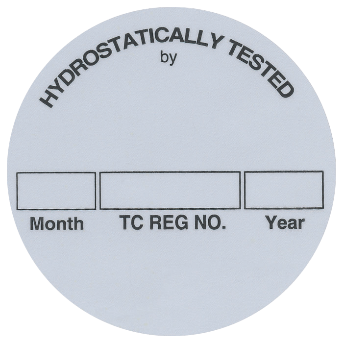 Composite Cylinder Test Labels CRL50 RS Steel