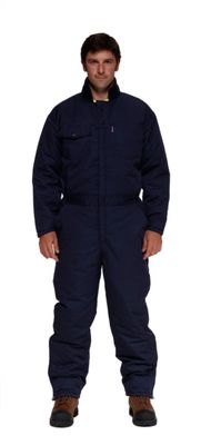 Poly Cotton Insulated  Coverall - Navy 769GFNAVY Ground Force