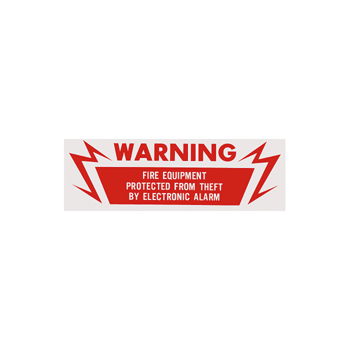 Vinyl Self Adhesive Sign - Warning?Electronic Alarm
