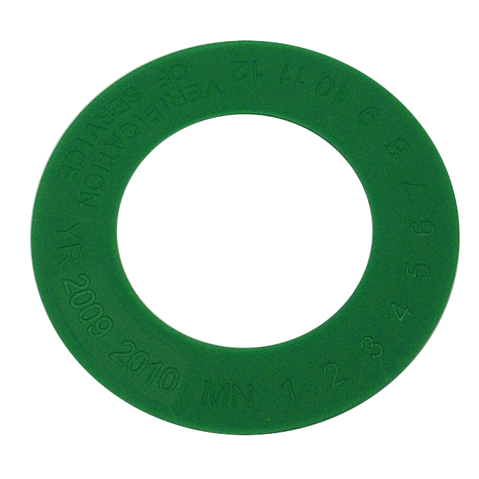 Verification of Service Collars - Plastic, 1 3/8" ID, Pkg/100 VSCP1/VSCP2/VSCP3/VSCP4 RS Steel