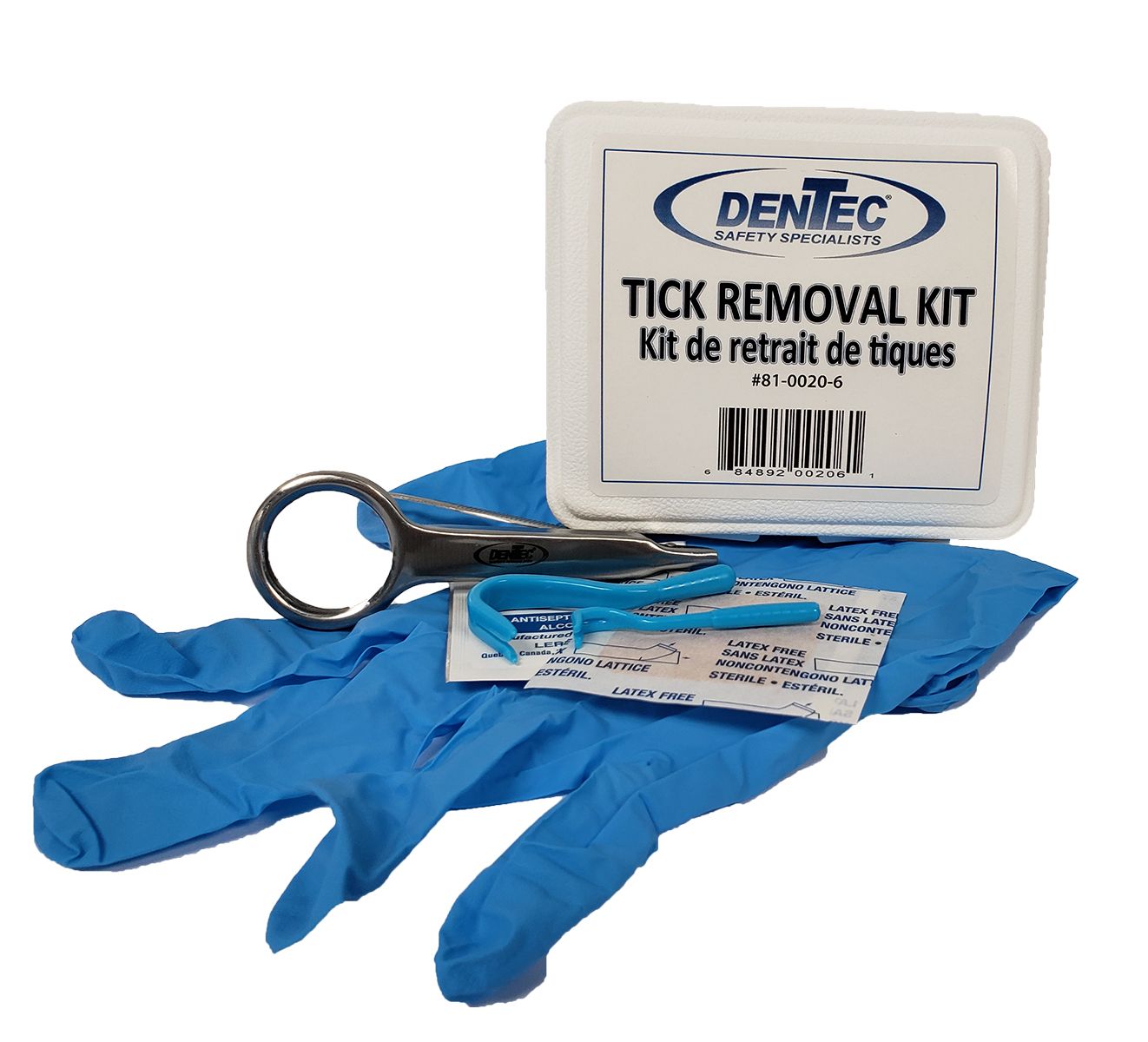 Tick Removal Kit In Plastic Promo #1 Box With Tweezers 81-0020-6 Dentec Safety