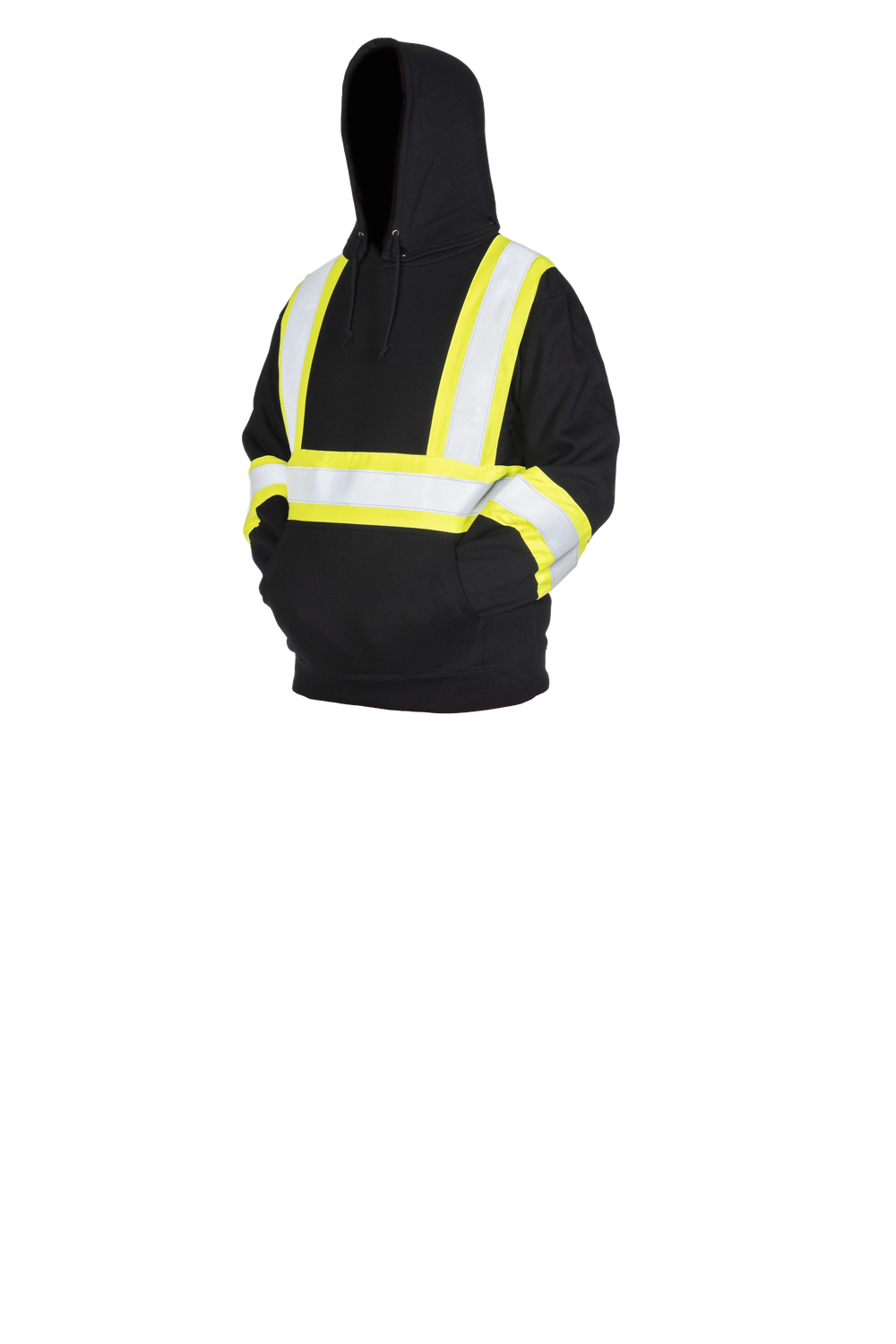 Hi-Viz Black FR Pull Over Hoodie | Detachable Hood | Protecting U PU-FR-PODH-HIVIZ   Safety Supplie?