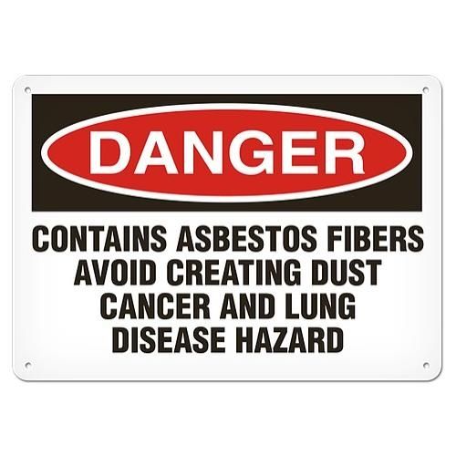 OSHA Safety Sign | Danger Asbestos Fib| | INCOM SS1080 INCOM
