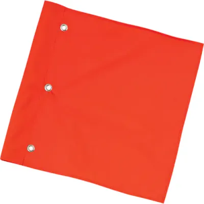 Fluorescent Nylon Traffic Flag  - TSFL02GR | Dynamic TSFL02GR Dynamic
