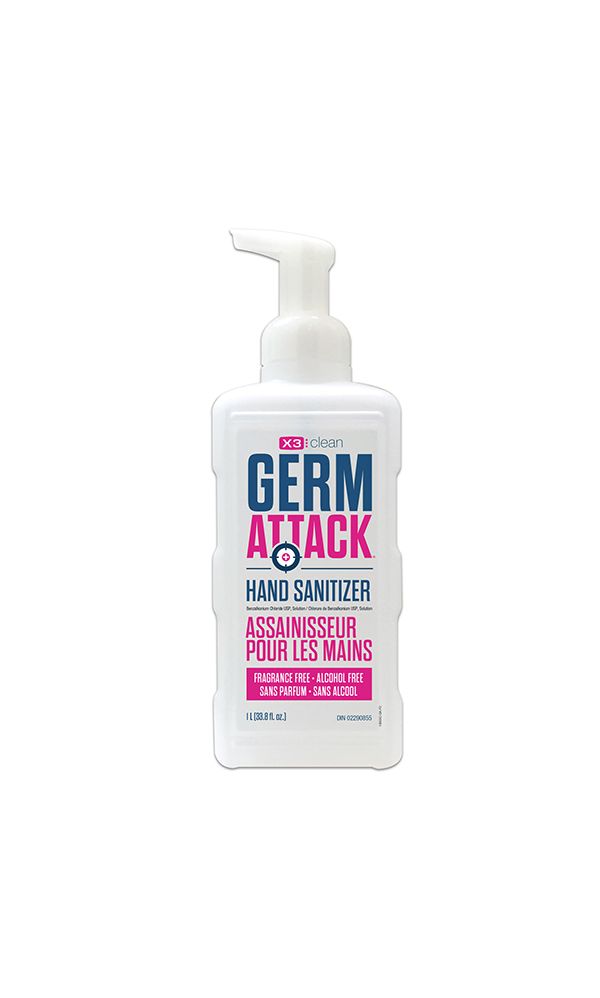 X3 Clean Alcohol Free Hand Sanitizer Institutional Counter/Wall 1L 80-2964-1 Dentec Safety