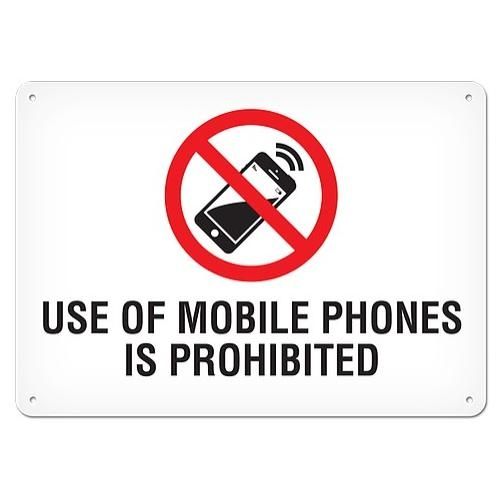 OSHA Safety Sign | Mobile Phone Prohibited  | INCOM SS5066V, SS5066A, SS5066P, SC5066V, SC5066A, SC…