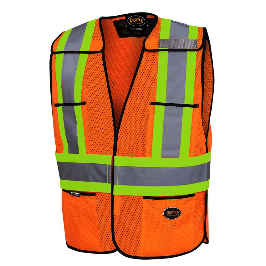 Hi-Vis Tear-Away Traffic Safety Vest | Pioneer 6926/6927   Safety Supplies Canada