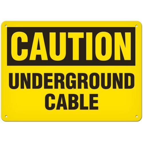 OSHA Safety Sign | Caution Underground  | INCOM SS2048 INCOM