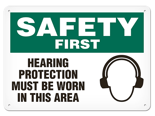 OSHA Safety Sign | Safety Hearing Prot  | INCOM SS5009V, SS5009A, SS5009P, SC5009V, SC5009A, SC5009…
