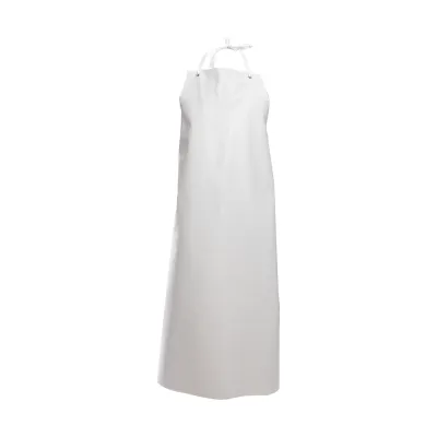 White Nitrile/Polyester Apron - 35 x 48" 440190 WASIP