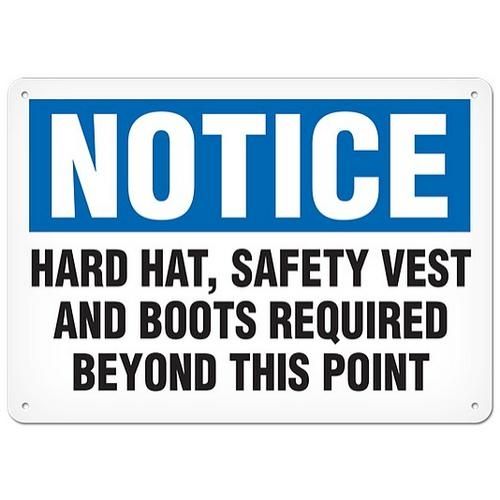 OSHA Safety Sign | Notice Hard Hat, Vest | INCOM SS4056V, SS4056A, SS4056P, SC4056V, SC4056A, SC405…