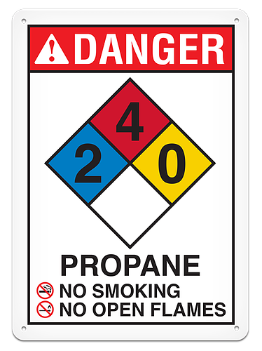 OSHA Safety Sign | NFPA Propane Sign  | INCOM SS4502V, SS4502A, SS4502P, SC4502V, SC4502A, SC4502P,…