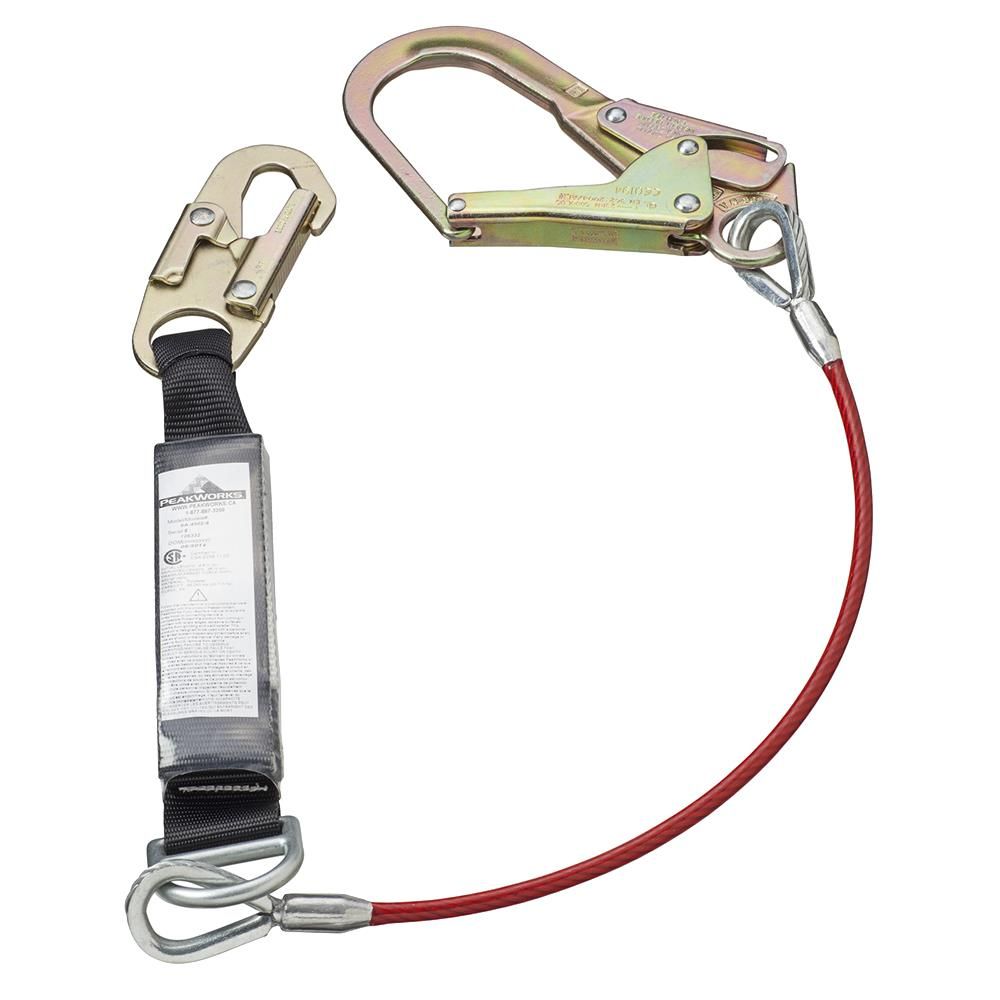 Shock Absorbing Lanyard - SP - Single Leg - Galvanized Cable - Snap &amp; Form Hooks - 110 - 220 Lb Cap?