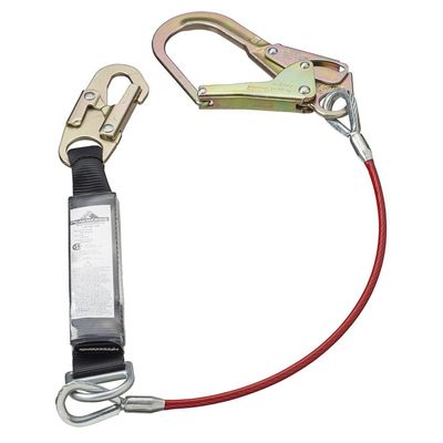 Shock Absorbing Lanyard - SP - Single Leg - Galvanized Cable - Snap &amp; Form Hooks - 110 - 220 Lb Cap?