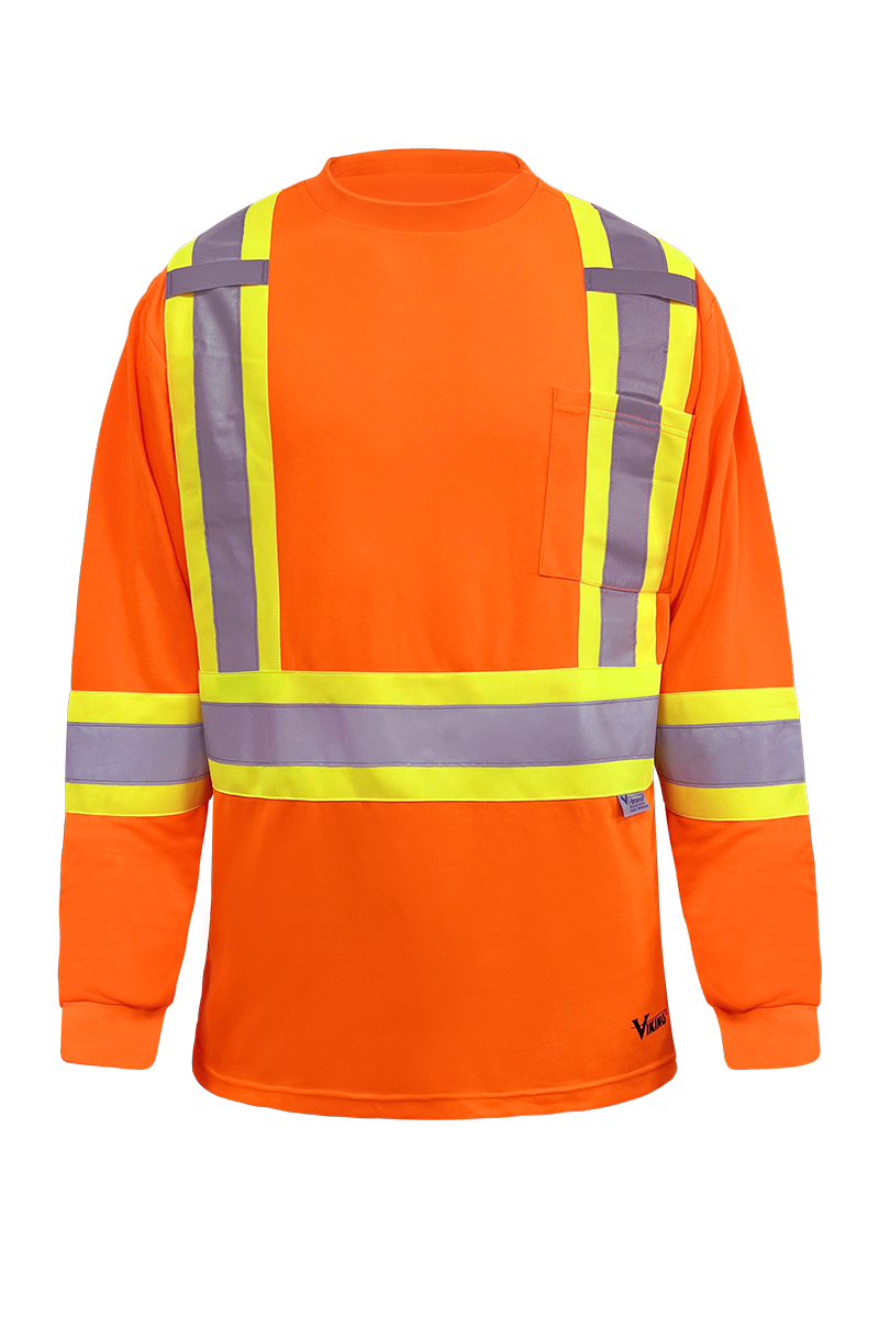 Safety Bamboo Lined Long Sleeve Shirt | Viking 6018O/N Viking