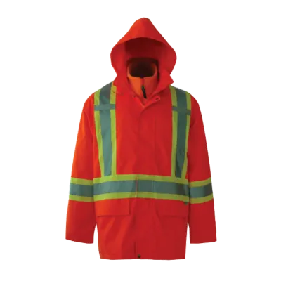 Journeyman? 300D Tri-Zone Safety Jacket with 260 GSM Inner Hooded Fleece Jacket