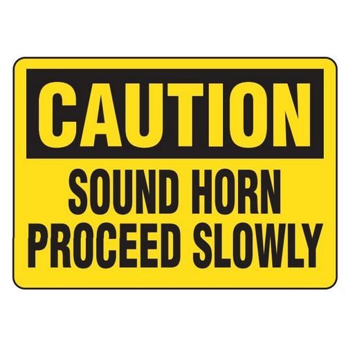 OSHA Safety Sign | Caution Sound Horn  | INCOM SS2076 INCOM