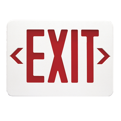 Plastic LED EXIT, 90-minute Self-Powered EXPTUB RS Steel