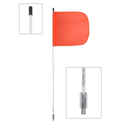 Light Duty Whip with 11.5'x11.5' Orange Flag