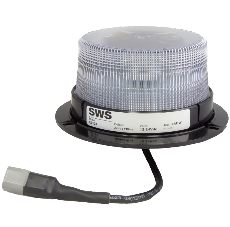 Amber/Blue LED Low Profile Permanent Mount Beacon SWS-22127 SWS