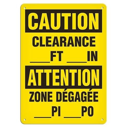 OSHA Safety Sign | Caution E/F Clear  | INCOM SS6010 INCOM