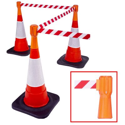 Hi-Vis Retractable Belt Topper for Safety Cone | Heavy-Duty | TensaCone SAQ141 SCN Industrial