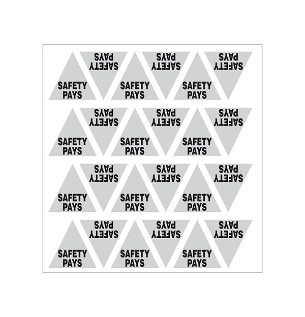 "Safety Pays" Reflective Triangle - 2" X 2" X 2" 13HL-TRI SAFETY PAYS Dentec Safety