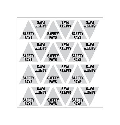 "Safety Pays" Reflective Triangle - 2" X 2" X 2" 13HL-TRI SAFETY PAYS Dentec Safety