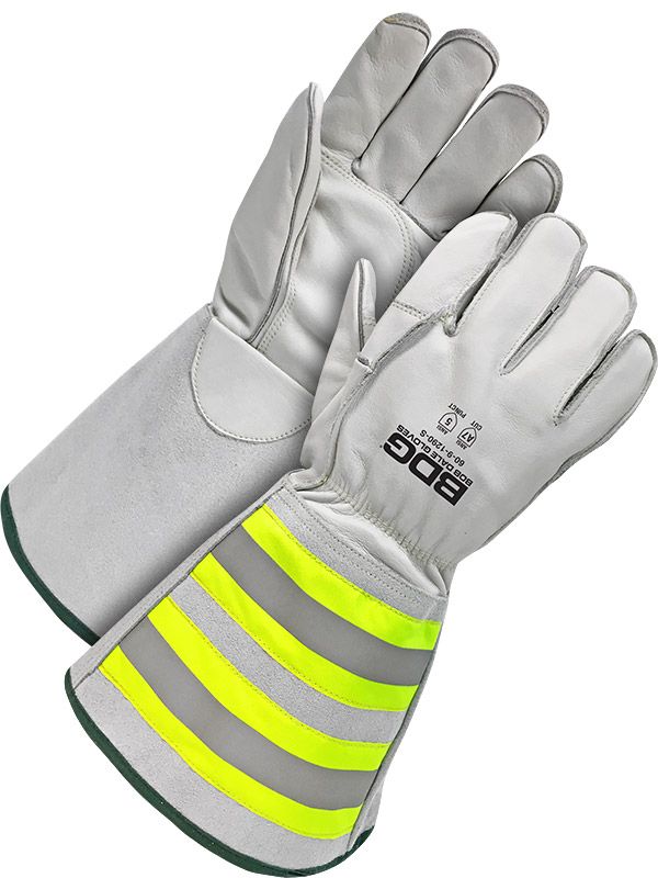 Water Repellent Grain Cowhide Cut Resist HiViz Gauntlet C100 | Cut Level A7 60-9-1290 Bob Dale Glov…