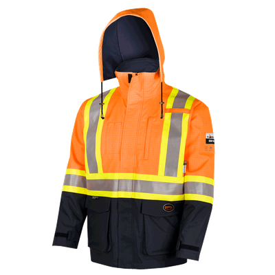 "The Defender" FR/ARC/Antistatic 300D Oxford Trilaminate Safety Rainwear Jacket 4484/4485   Safety ?