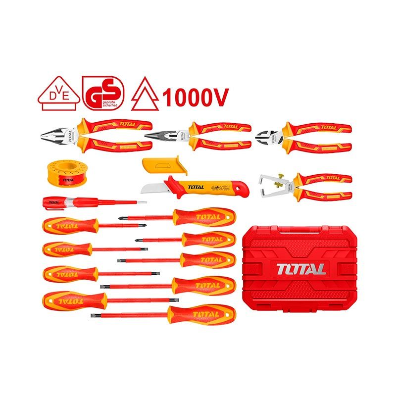 16PCS Insulated Hand Tools Set (VDE Certified) THKITH1601 Total Tools Canada