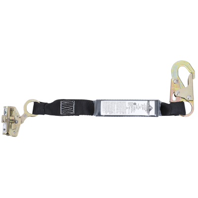 E4 Shock Absorbing Lanyard - SP - Single Leg - Snap &amp; ADP Rope Grab  | Peakworks SA-3206-2   Safety?