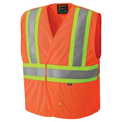 FR Hi-Vis?Mesh Tear-Away Safety Vest - CSA, Class 2 -?Pioneer 6914A