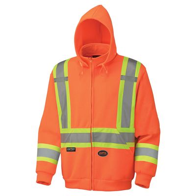 Hi-Vis Poly Fleece Zip-Up Hoodie | Pioneer 6924/6925/6925BK   Safety Supplies Canada