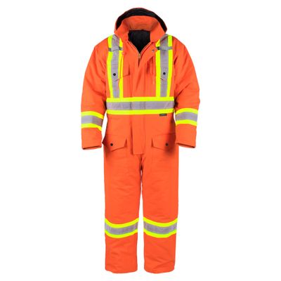 Terra Hi-Vis Insulated Lined Canvas Coverall - RFLT Band 116571 Groupe BBH