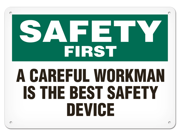 OSHA Safety Sign | Safety Careful Work  | INCOM SS5021V, SS5021A, SS5021P, SC5021V, SC5021A, SC5021…