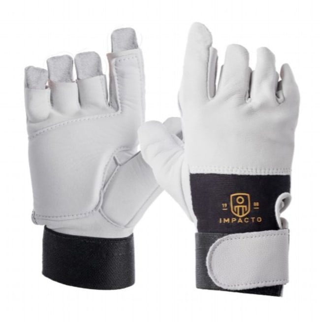 IMPACTO Trigger Half finger Anti-Impact Glove - Without Wrist Support | Sold by Each 409-30-PR Impa…