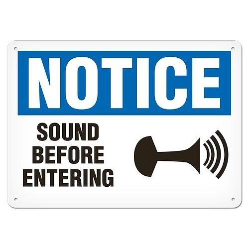 OSHA Safety Sign | Notice Sound Before  | INCOM SS4010V, SS4010A, SS4010P, SC4010V, SC4010A, SC4010…