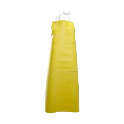 Yellow Nitrile Apron with Mid-Patch - 35 x 48" 440180 WASIP