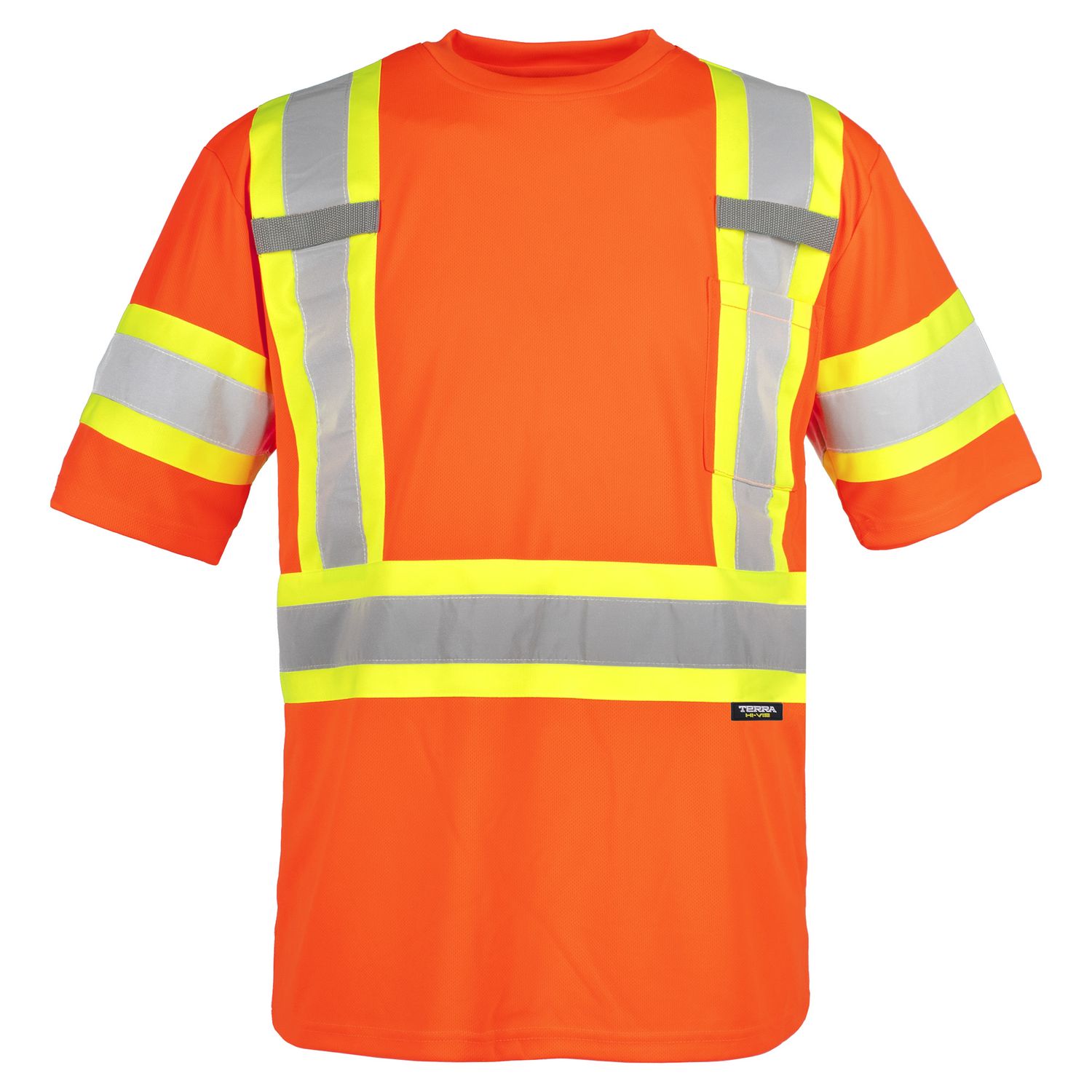 Terra Hi-Vis Short Sleeve T-Shirt - RFLT Tape 116524 Groupe BBH