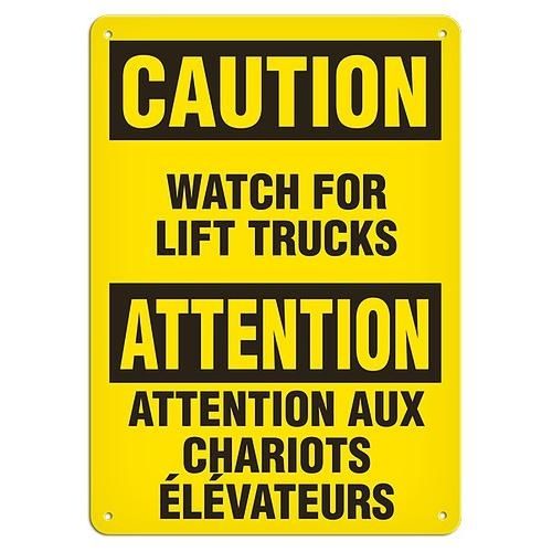 OSHA Safety Sign | Caution E/F Lift Trk | INCOM SS6007 INCOM