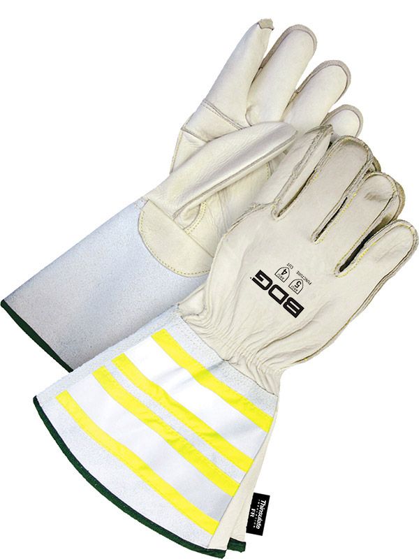 Grain Cow Utility Glove Hi-Viz w/ Thins C100 &amp; Kevlar Lining | Cut Level 4 60-9-1280KV Bob Dale Glo…